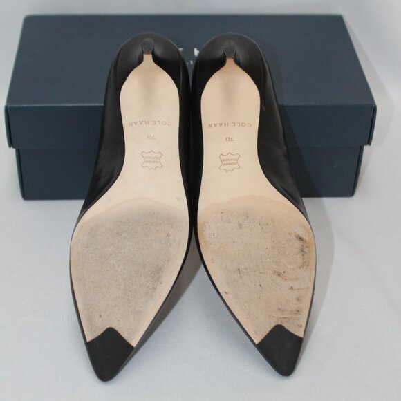 Cole Haan Vista Pump Black Leather Shoe - Picture 6 of 12